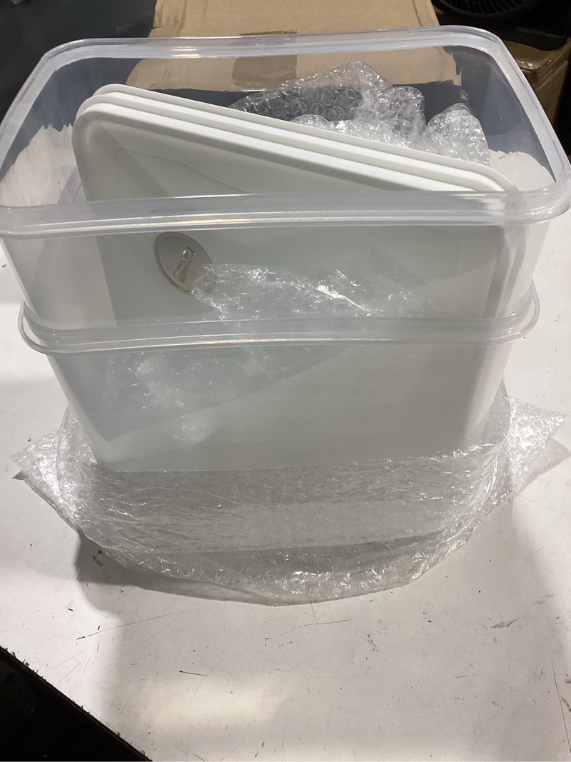 Condition photo showing Good Condition for domensi 2 pack 2 gallon drink dispenser for fridge with spigot water dispenser leak proof lids filter screen beverage juice container sealed plastic lemonade milk cold hot drink tea jug for party 2 2 gallon