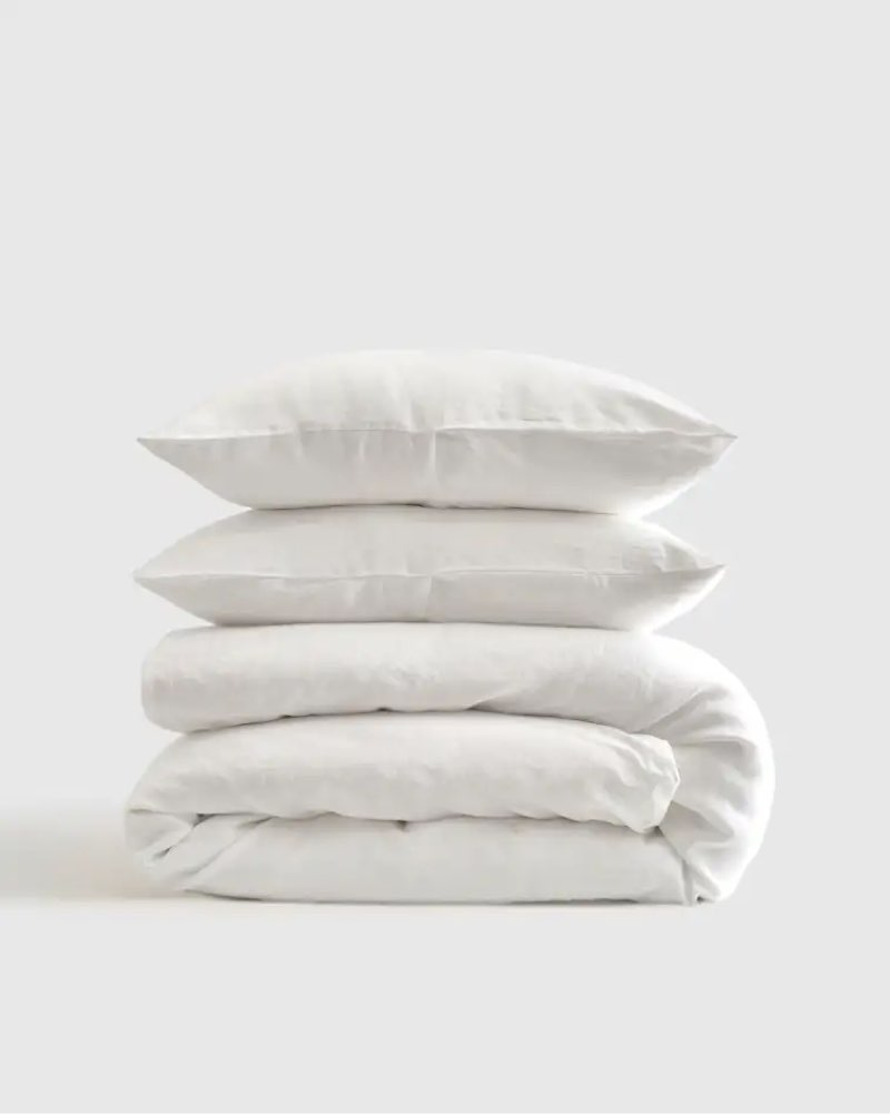 Duvet cover set king/cal king white