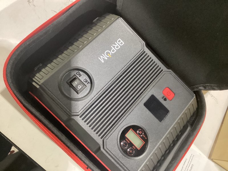 Condition photo showing Good Condition for car jump starter with air compressor, 9000a peak 26800mah (up to all gas or 12.0l diesel engine, 50 times) portable160psi jump starter 12v auto battery jump pack quick charge