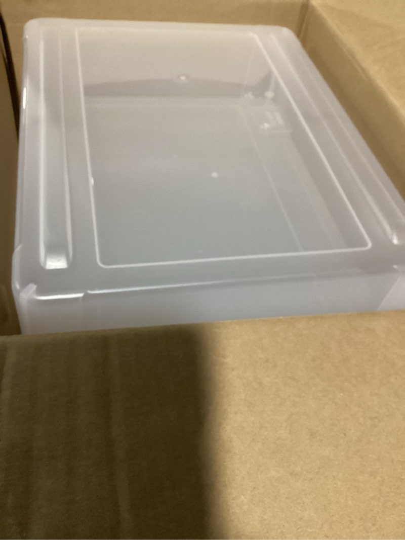 Condition photo showing Good Condition for (similar to) iris usa 72 qt plastic storage box with lid and latches - 4 pack - bpa-free, discreet organizing solution, durable nestable stackable containers, secure pull handle - pearl pearl 72 qt 4 pack