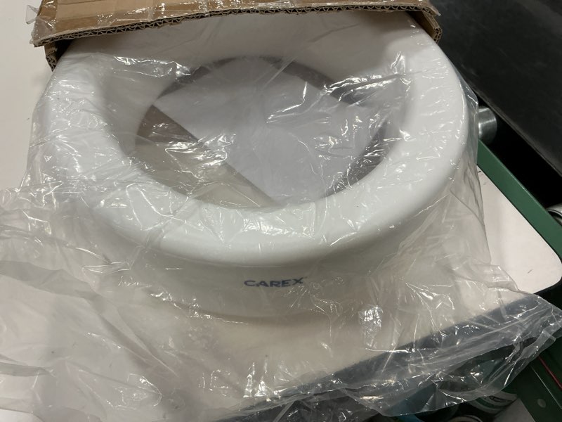 Condition photo showing Good Condition for Carex Toilet Seat Riser, Round Raised Toilet Seat Adds 3.5 inches to Toilet Height, for Assistance B