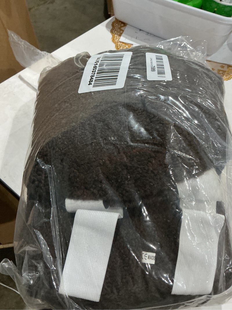 Condition photo showing Good Condition for recliner leg rest cushion sofa footrest pillow (23 x 10 x 2 in) multi purpose half moon foot pillow under knee pillow for leg, neck, waist, ankle support (1pcs, brown) 1pcs brown