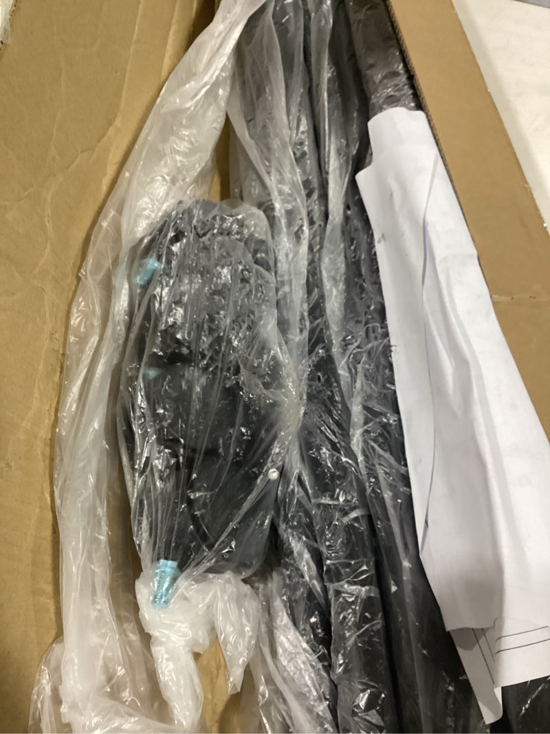 Condition photo showing Good Condition for clothes rack - 36.2" x 21.3" x 72", 4-bar double rod rolling metal clothing rack for hanging clothes, portable garment rack with wheels for bedroom laundry, closet wardrobe, black black 36.2" x 21.3" x 72"
