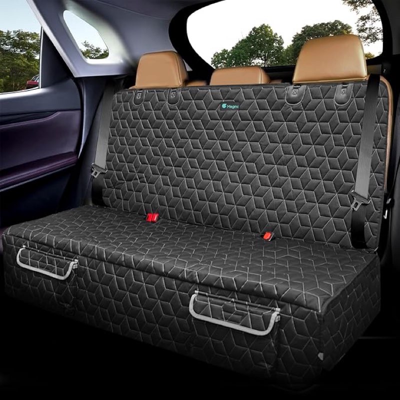 bench dog car seat covers for suv, waterproof rav4 dog seat cover for back seat heavy duty nonslip back seat cover protector for rav4/honda cr-v/subaru crosstrek/mazda