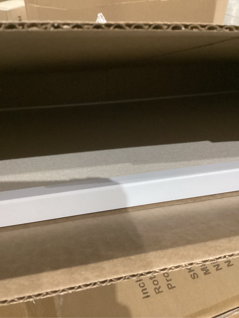 Condition photo showing As Is for Cork Board with Linen White,Bulletin Board 30"x20" Hanging Corkboards for Office Home School Message Board or Vision Board Decoration. White 30" x 20"