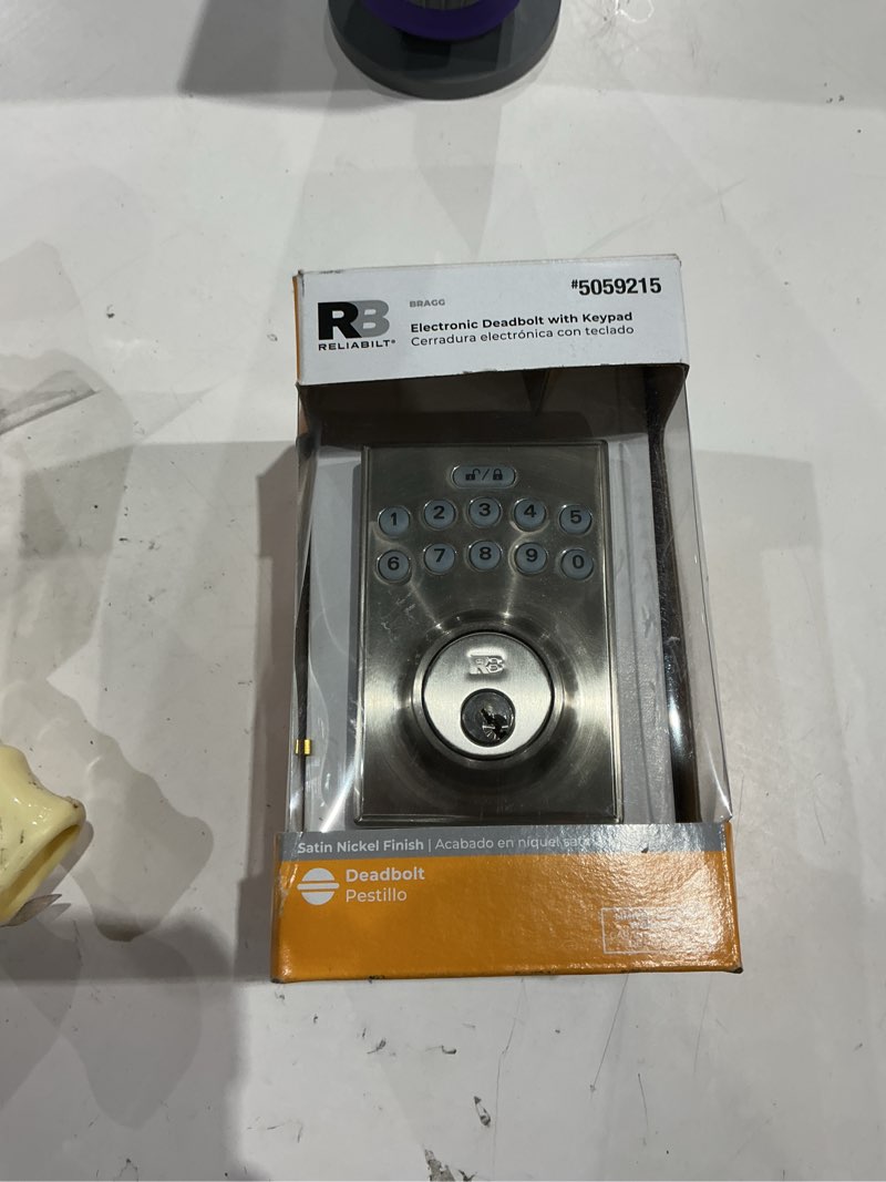 Condition photo showing As Is for reliabilt bragg electronic deadbolt