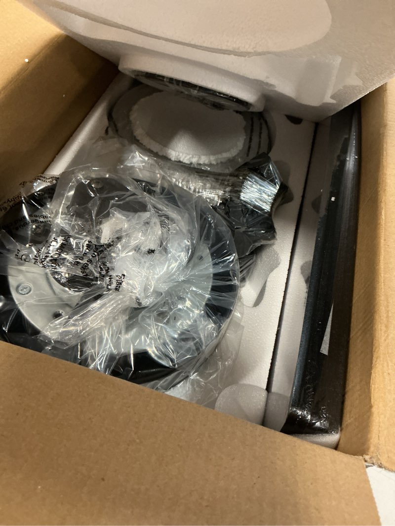 Condition photo showing New/Like New for ohniyou ceiling fans with lights, 42'' low profile ceiling fan with light and remote/app control, modern flush mount ceiling fan for indoor bedroom kitchen, dimmable, qiuet dc motor, black black 42 inch