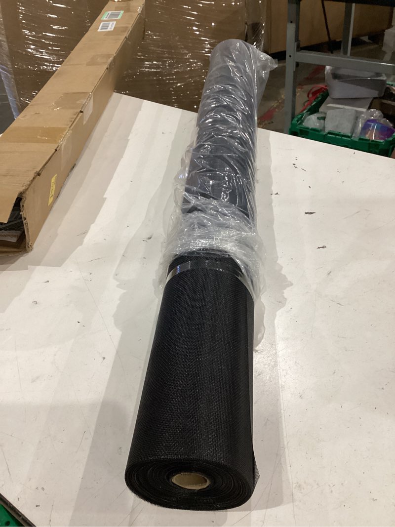 Condition photo showing Good Condition for hofudon window screen mesh, 39" x 100' fiberglass screen roll door mesh, replacement window screens for house windows, patio porch sliding screen mesh black 39" x 100' black