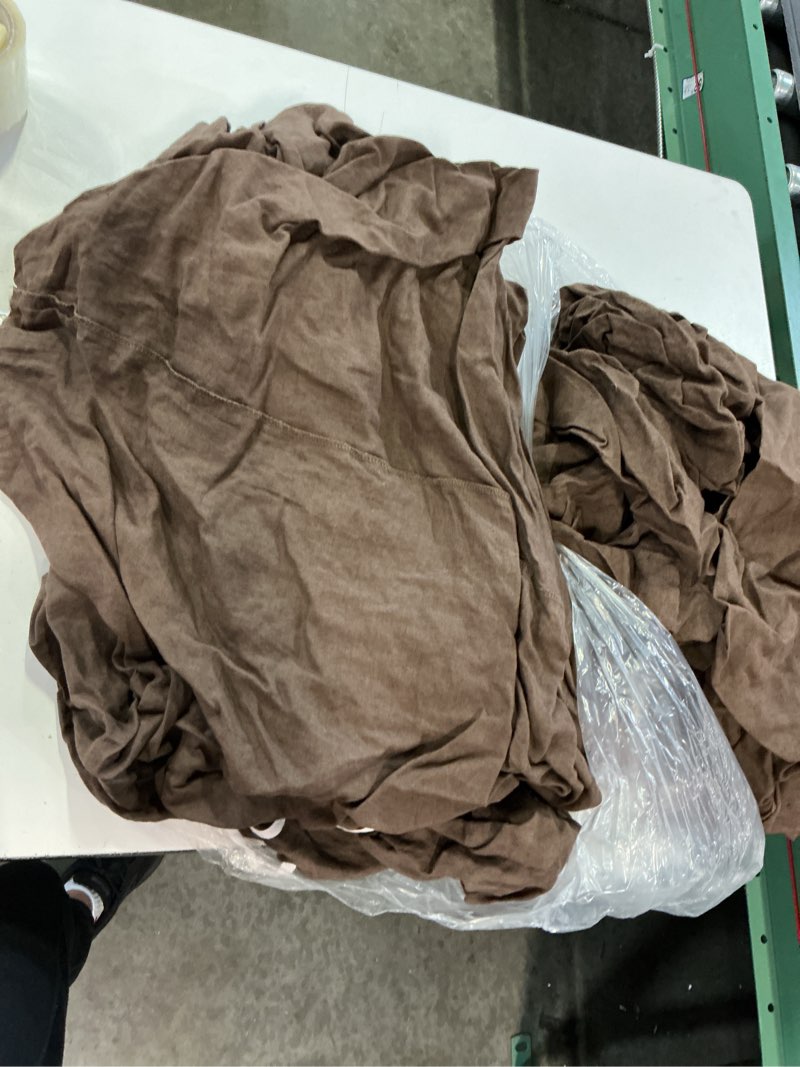 Condition photo showing As Is for european linen deluxe bedding bundle, king, espresso