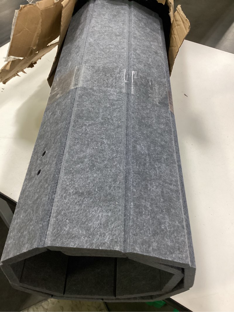 Condition photo showing Good Condition for 48" desktop privacy screen - sound absorbing felt panel, clamp-on foldable office divider for desk, dark grey