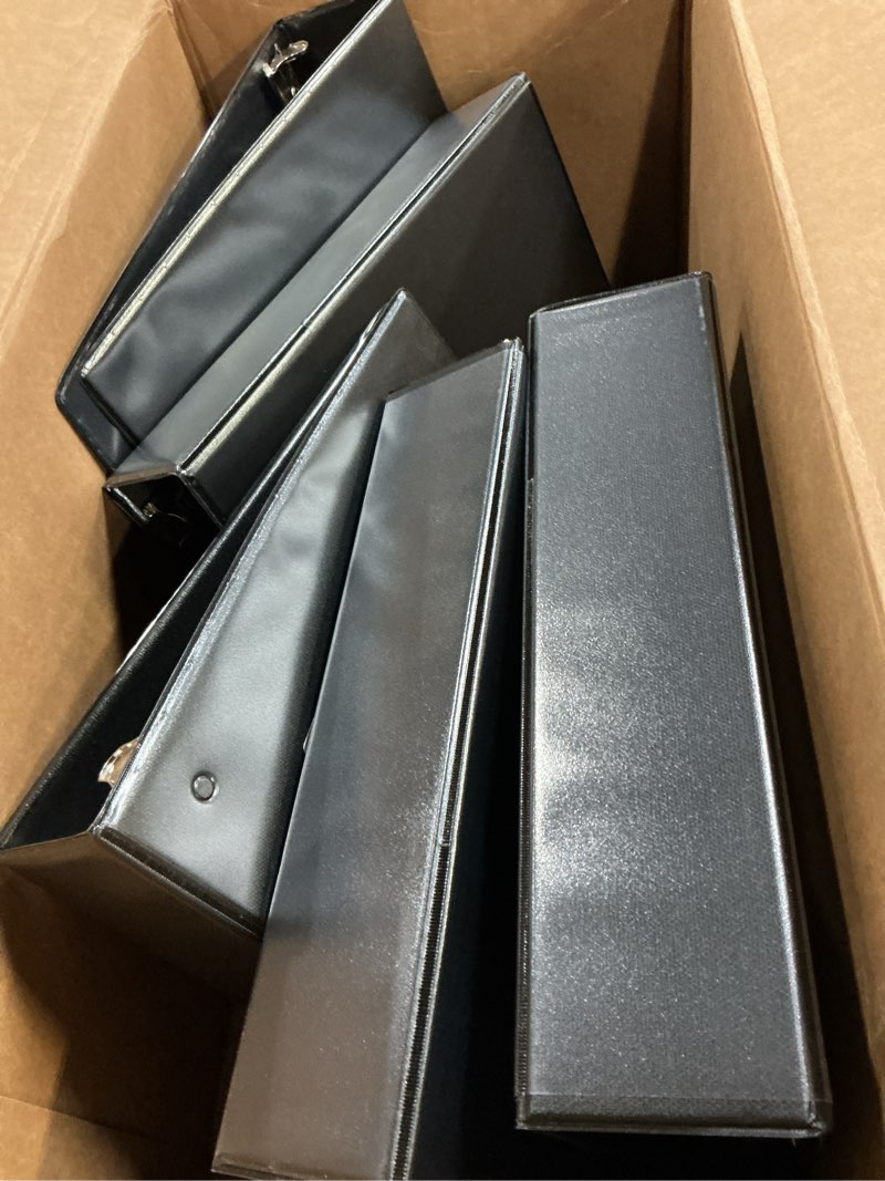 Condition photo showing As Is for (5 pack )avery standard binder, 3" round rings, black binder