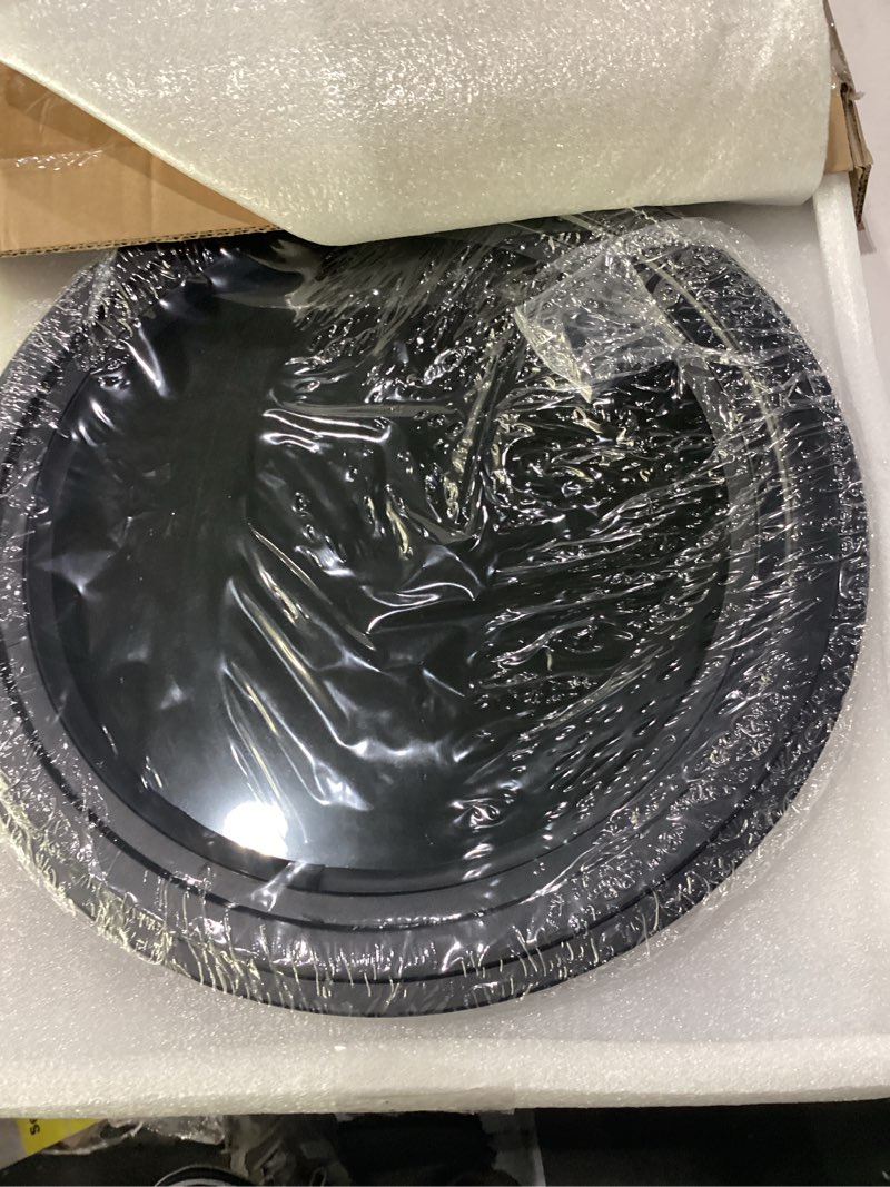 Condition photo showing New/Like New for round fixed rv window, 13" tinted window replacement for rv camper caravan motorhome with trim ring, fit for 1-1/2" thickness wall, dot approved 13in