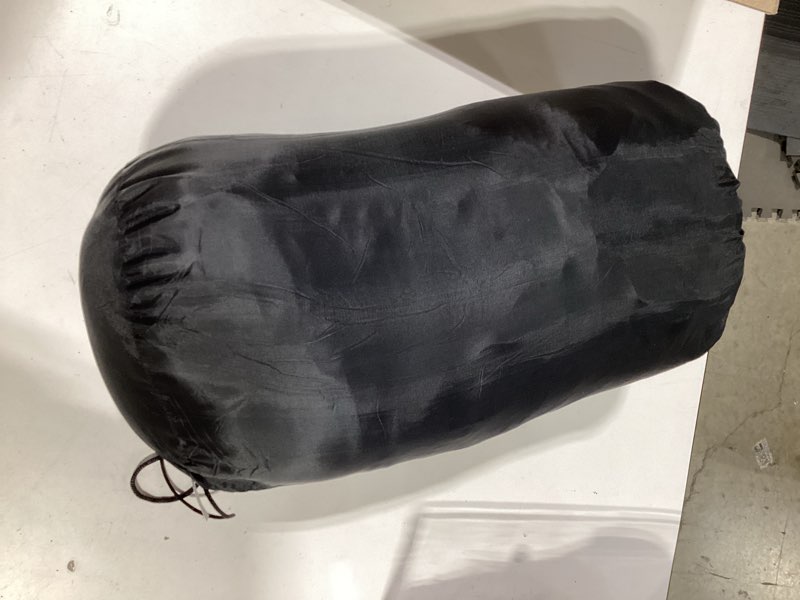 Condition photo showing As Is for obtanim sleeping bags portable waterproof camping sleeping bag for adults kids 4 seasons cold weather or warm backpacking hiking travel indoor outdoor use black normal