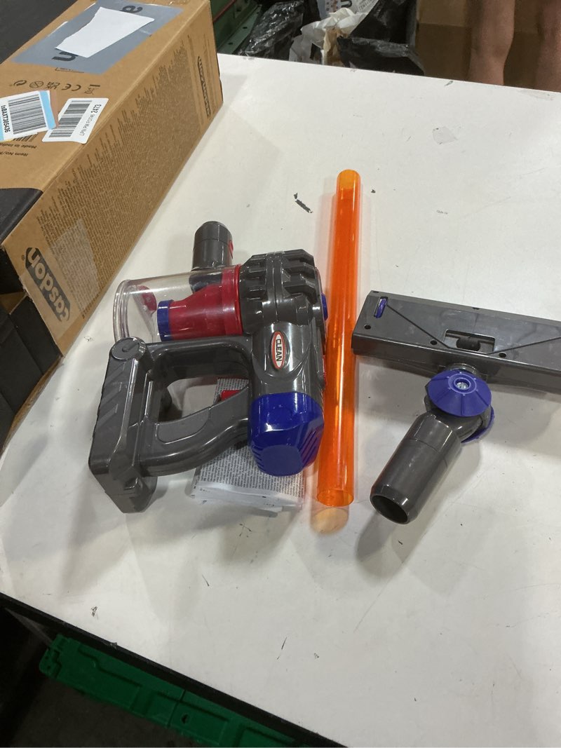 Condition photo showing As Is for casdon dyson cordless vacuum interactive & officially licensed toy dyson vacuum for children aged 3+ realistic role-play fun, purple and orange