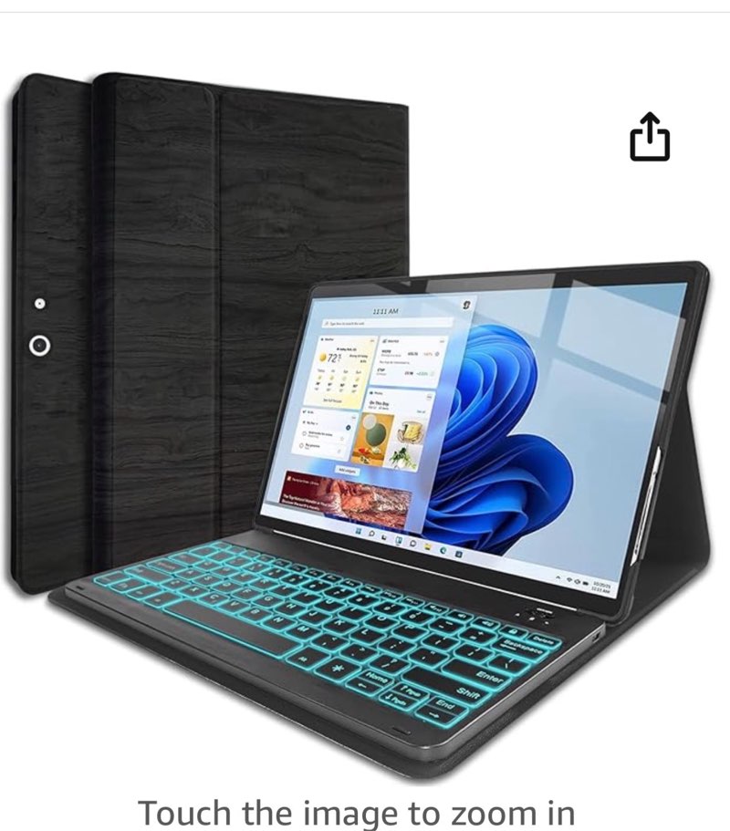 Wineecy Backlit Keyboard Case for Microsoft Surface Pro 8 (2021 Release), 7 Colors Backlight Magneti