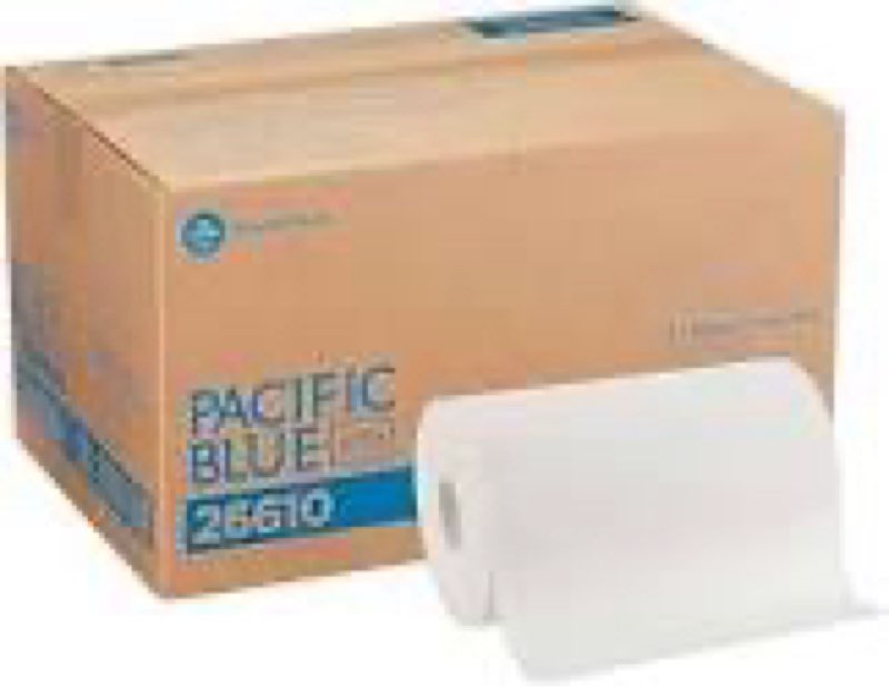 pacific blue basic 26601 – recycled paper towel rolls, white, 6 rolls per...