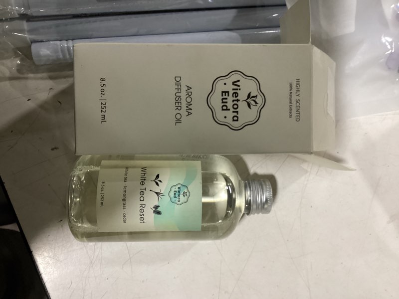 Condition photo showing New/Like New for white tea diffuser oil refill(8.5 fl oz),luxury hotel collection diffuser oil inspired by westin,100% natural for home&office| essential oil for ultrasonic machine, room spray, air freshener, hvac