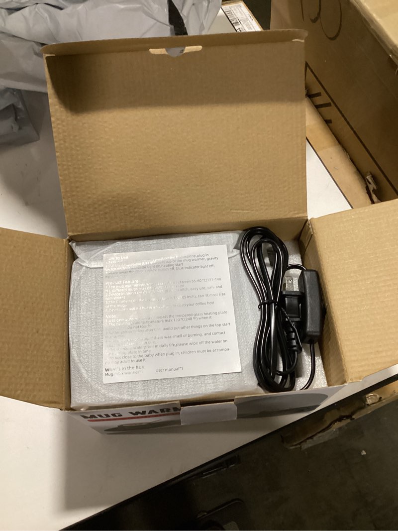 Condition photo showing Good Condition for Coffee Cup Mug Warmer for Desk, Candle Melter, Electric Mug Heater for Beverages, Auto Switch,Large Candle Warmer Plate,Milk & Tea, Coffee, Keep Cup Warm,Ideal Gifts (Black Mug)