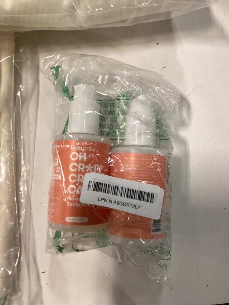 Condition photo showing Good Condition for Frida Baby Cradle Cap Treatment, Cradle Cap Shampoo for Babies + Flake Fixer Scalp Spray, Cradle Cap Kit Soothes Baby's Scalp, Prevents Dryness and Flakes Scalp Mask+Spray Duo