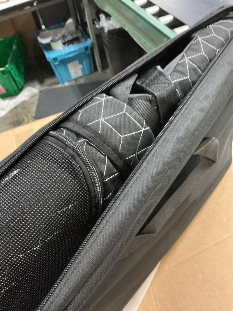 Condition photo showing New/Like New for dog car seat for large medium dogs | waterproof dog seat cover for back seat with hard bottom | alloy twist-lock rods | 3 mesh windows | removable fleece mat | cars, suvs, trucks