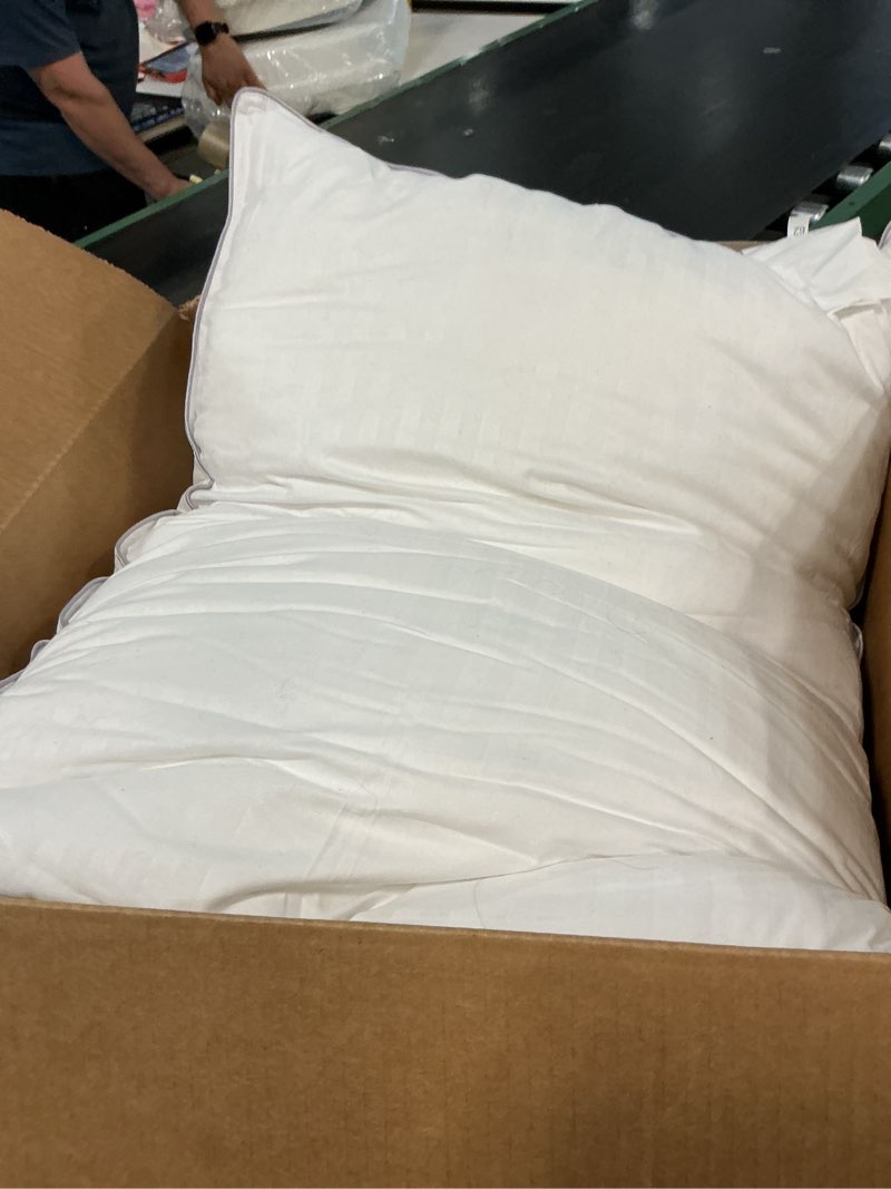 Condition photo showing Good Condition for viewstar bed pillows queen size set of 2, hotel collection down alternative pillows for side, back or stomach sleepers, stable neck support, double stitch white double stitch white queen