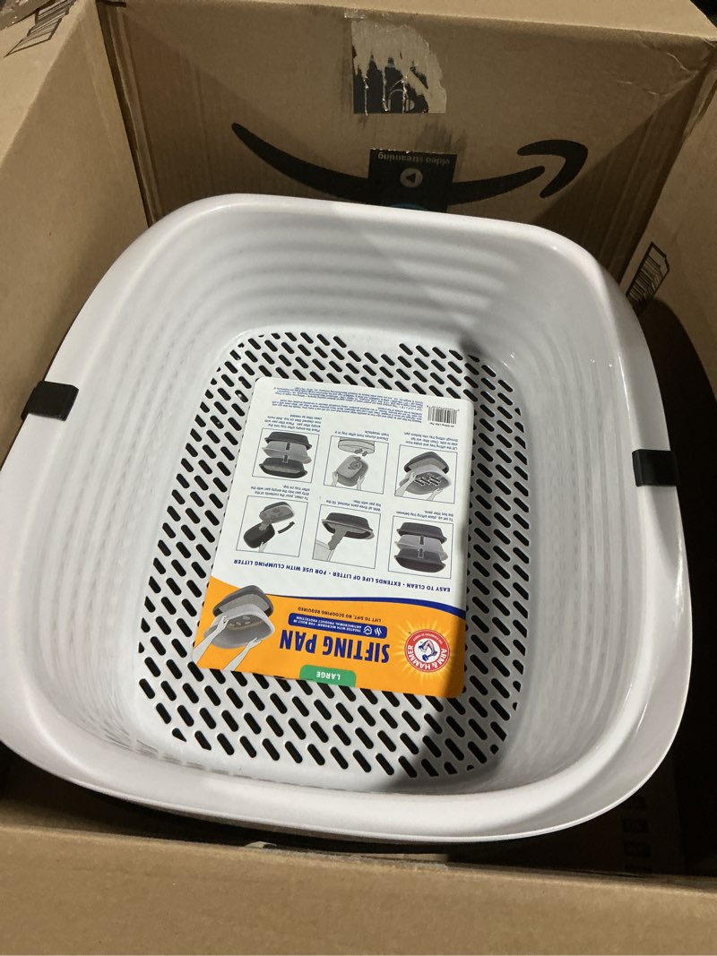 Condition photo showing Good Condition for Arm & Hammer Large Sifting Litter Box Scoop Free Cat Litter Tray with Microban, Made in USA