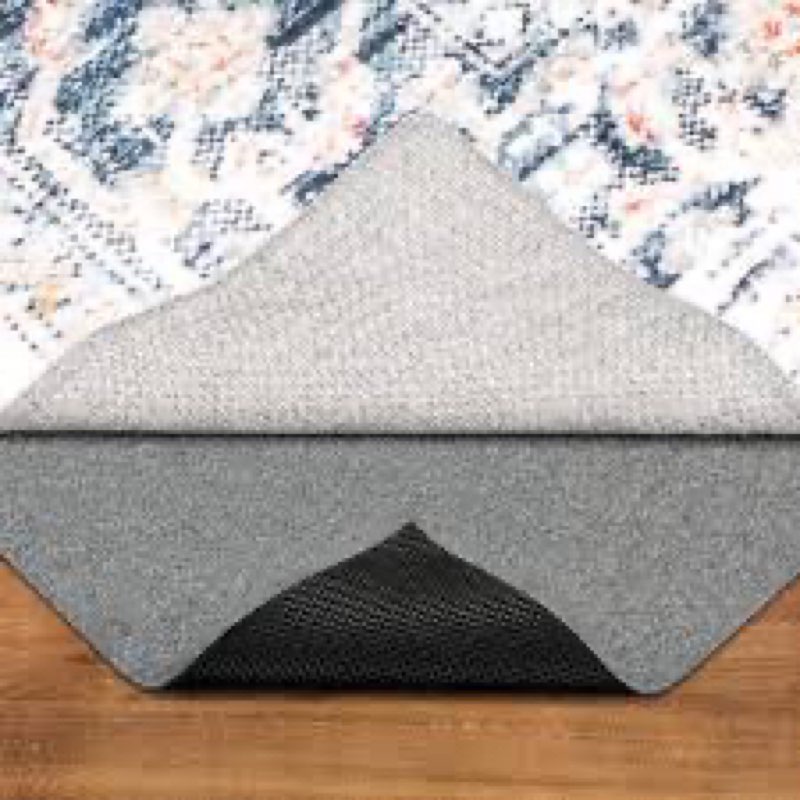 TREETONE Basics 8' x 10' Non Slip Rug Pad Gripper, 1/8" Thick Dual Surface Felt + Rubber Gripper - C