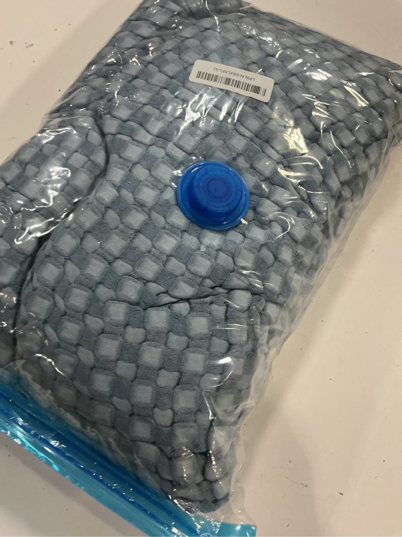 Condition photo showing Good Condition for bedsure cooling cotton waffle king size blanket - lightweight breathable summer blanket of rayon derived from bamboo for hot sleepers, luxury throws for bed, couch and sofa, dusty blue, 104x90 inches dusty blue king (104" x 90")