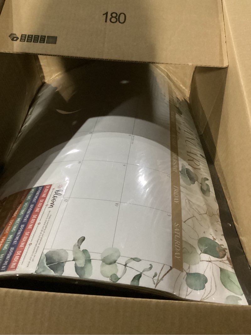 Condition photo showing Good Condition for bloom daily planners LARGE 2026 Desk Calendar - January to December XL Wall Calendar - 21” x 16” Desktop & Hanging Monthly Planner with Stickers for Home or Office - Greenery