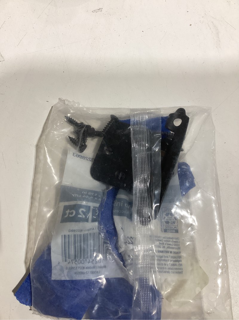 Condition photo showing As Is for Hickory Hardware 170-Degree Adjustable Overlay Flush Surface Self-Closing Black Iron Cabinet Hinge, 5 Pair(s) 10 -Pieces Item #8822112 | Model #P244-BI-5B