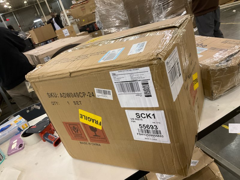 Condition photo showing New/Like New for AmorArc Stoneware Dinnerware Sets for 8, 24 Pieces Handpainted Ceramic Plates and Bowls Set, Scratch Resistant Dishes Set, Dishwasher & Microwave Safe, Cappuccino Cappuccino Service for 8