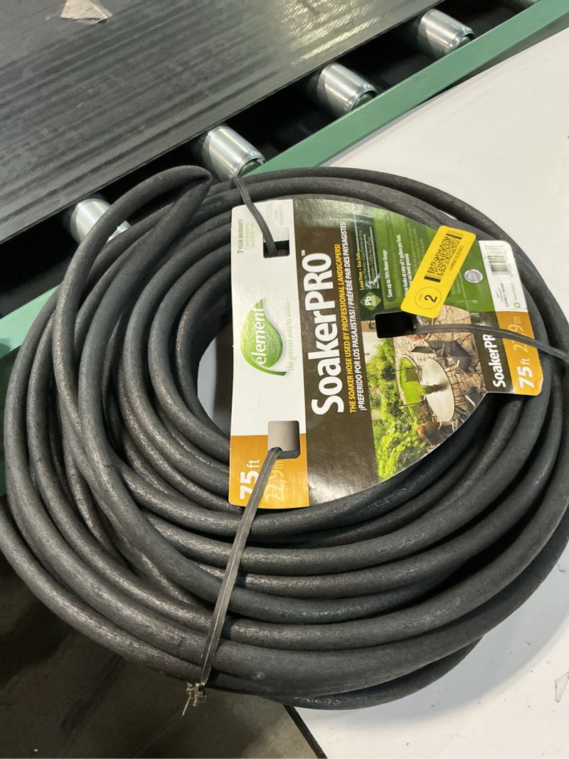Condition photo showing As Is for element soaker 3/8" x 75' garden hose