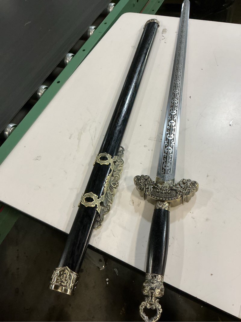 Condition photo showing Good Condition for SV Qingming Sword Started in China More Than 2000 Years ago, Martial Arts Sword Carbon Steel 39.4 inches, Collection, Decoration