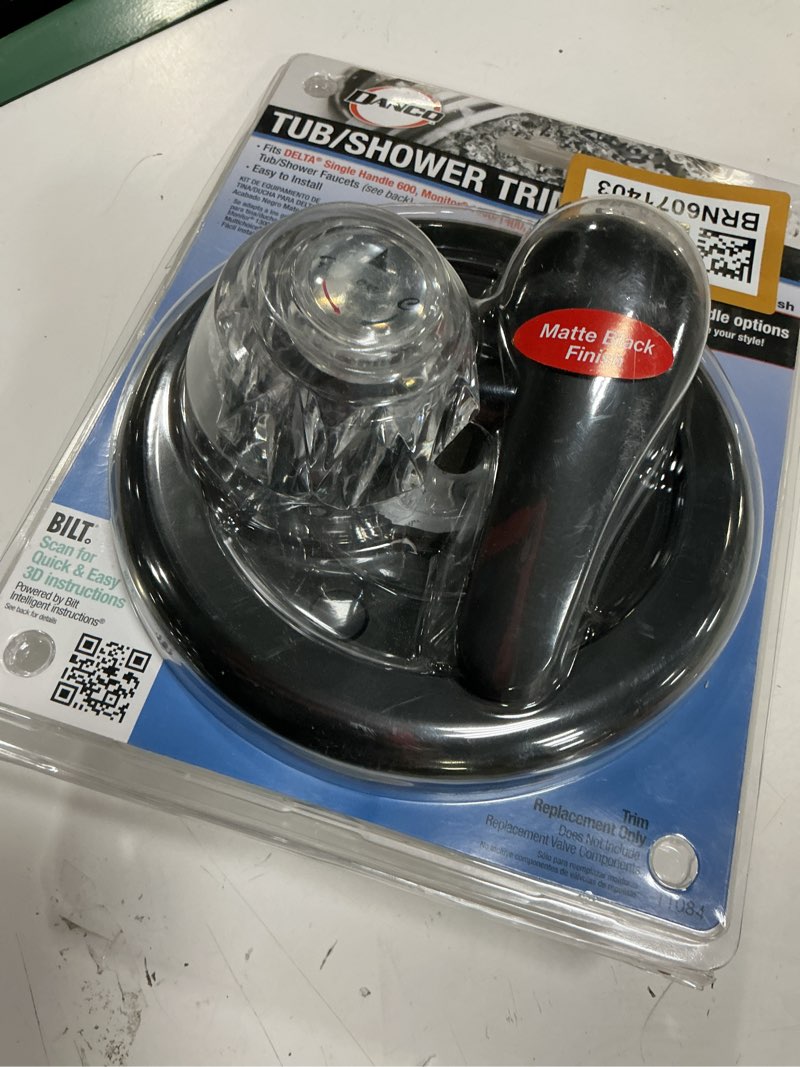 Condition photo showing Good Condition for danco 11084 tub/shower trim kit for delta delta 600 and delta monitor 14 series in matte black