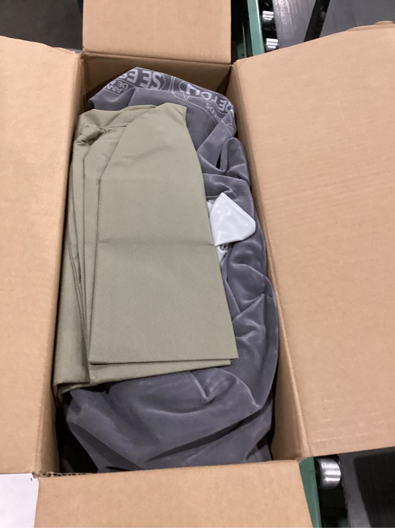 Condition photo showing As Is for intex dura-beam deluxe comfort-plush elevated: fiber-tech – queen size – built-in electric pump – 18in bed height – 600lb weight capacity 18" grey queen