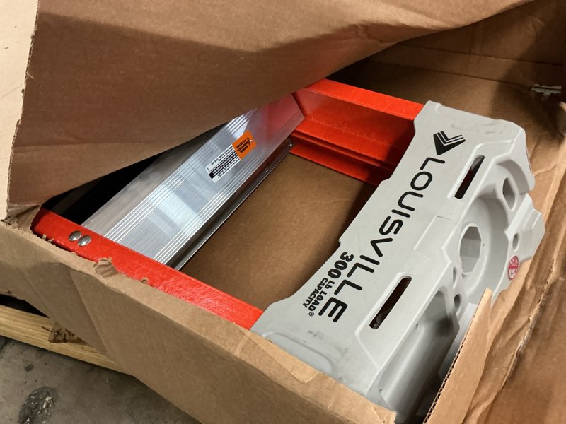 Condition photo showing Good Condition for Louisville Ladder 12-Foot Fiberglass Step Ladder, 300-Pound Load Capacity, Type IA, FS1512 12 feet Ladder