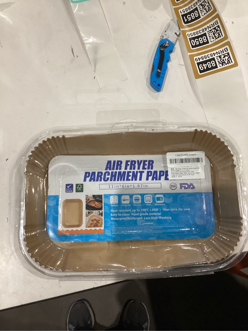 Condition photo showing Good Condition for Air Fryer Liners For Ninja Foodi XL Smart FG551 6-in-1 Indoor Grill,100PCS Rectangular Air Fryer Disposable Paper Liner, Ninja Foodi XL Smart Accessories Ninja Foodi XL Fryer Liners