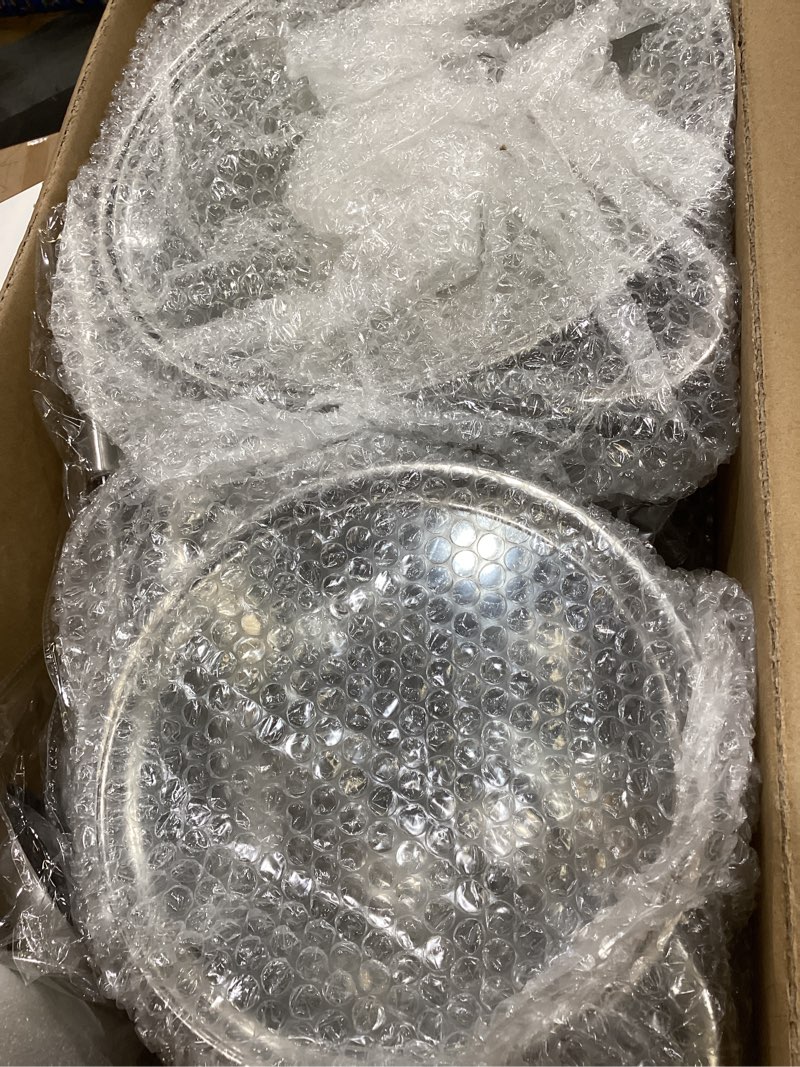 Condition photo showing Good Condition for stainless steel cookware set - 15 pieces pots and pans nonstick pot and pan set includes 1 frying pans, 5 pots, 6 lids and 3 utensils, with stay cooling handle, induction & oven safe silver 15p