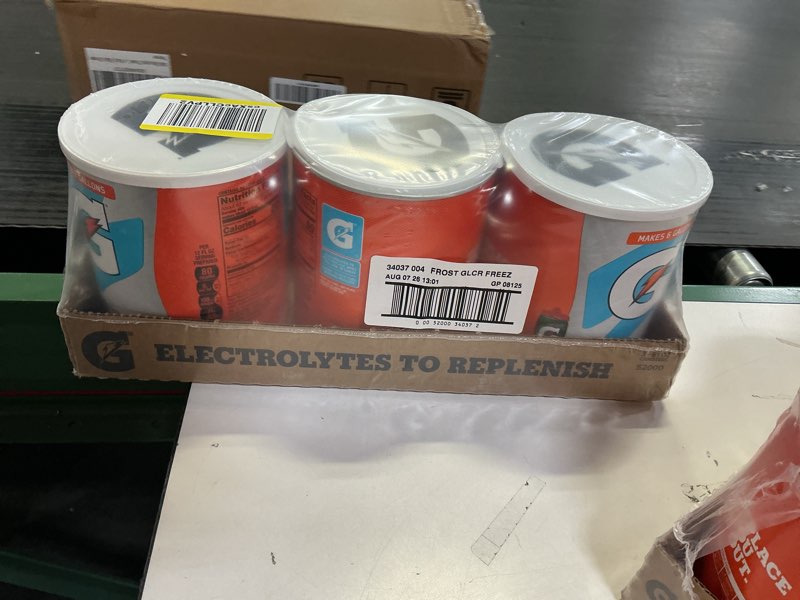 Condition photo showing New/Like New for Gatorade Thirst Quencher Powder, Glacier Freeze, 51oz Powder (Pack of 3) Glacier Freeze 3.1 Pound (Pack of 3)