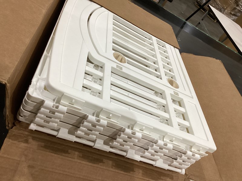 Condition photo showing Good Condition for iris usa dog playpen with door, 24” 8 panel pet exercise pen – indoor outdoor puppy play pen, portable plastic pet fence for small medium dogs, foldable 83.5” x 83.5” x 24”, white 8 panel - 24" h white