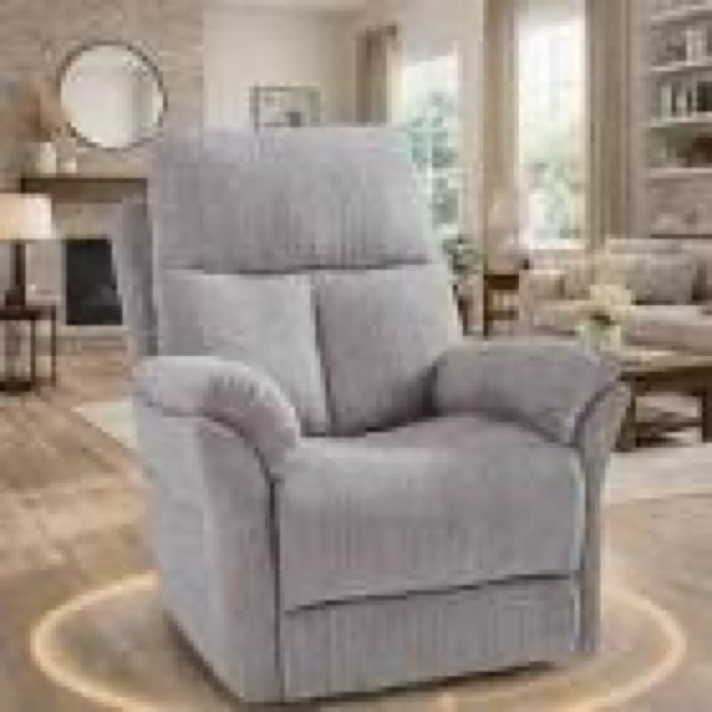 oversized rocker recliner chair, manual swivel rocking recliners with adjustable backrest footrest for adults, 360° swivel lazy boy recliner chairs for living room, reading, bedroom, beige