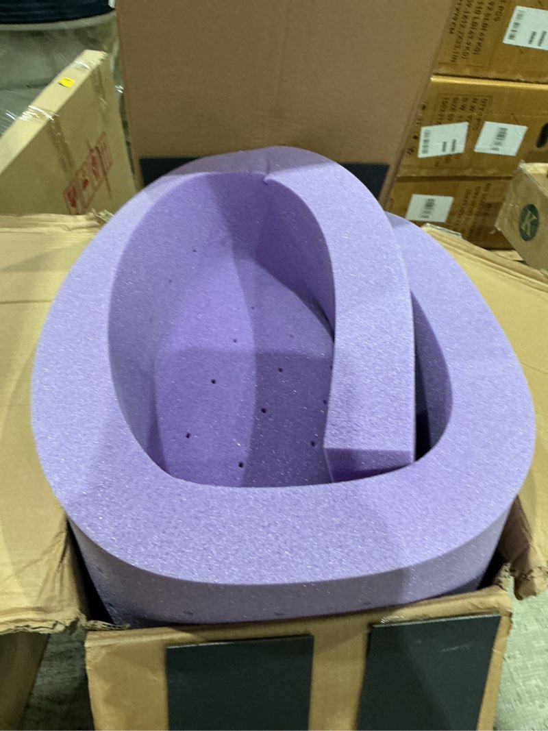 Condition photo showing As Is for gel memory foam mattress topper mattress pads for college dorm single bed, ventilated soft bed topper, certipur-us certifi