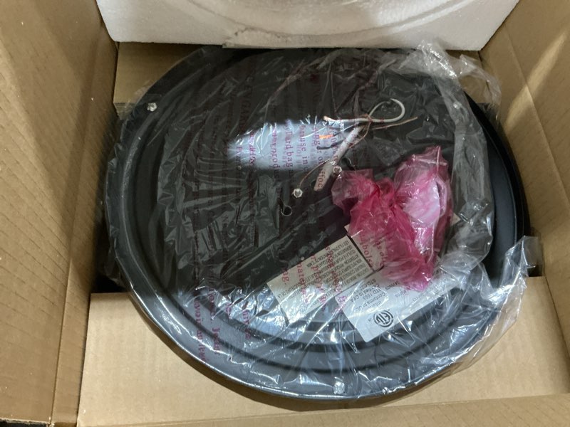 Condition photo showing Good Condition for Kalium LED Ceiling Light with Remote 13 Inch Flush Mount Ceiling Light Fixture, 24W 3000K-6000K Adjustable Color Temperature, Dimmable Lighting Fixtures for Kitchen Bedroom Hardwired Installation ?1Pack Matte Black 13inch