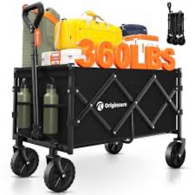 Originsure Collapsible Wagon Cart Foldable - Portable Heavy Duty Folding Beach 