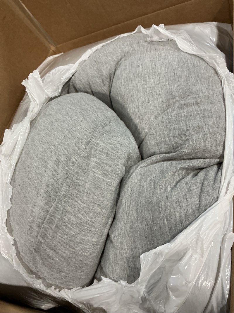 Condition photo showing As Is for pillani pregnancy pillows for sleeping - v c u shaped 57inch full body pillow with removable washable cover, cooling maternity pillow for pregnant women, support for back belly legs hip jersey grey