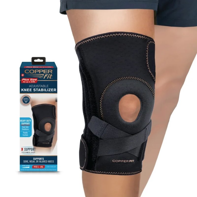 copper fit® ultra support plus knee adjustable stabilizer brace