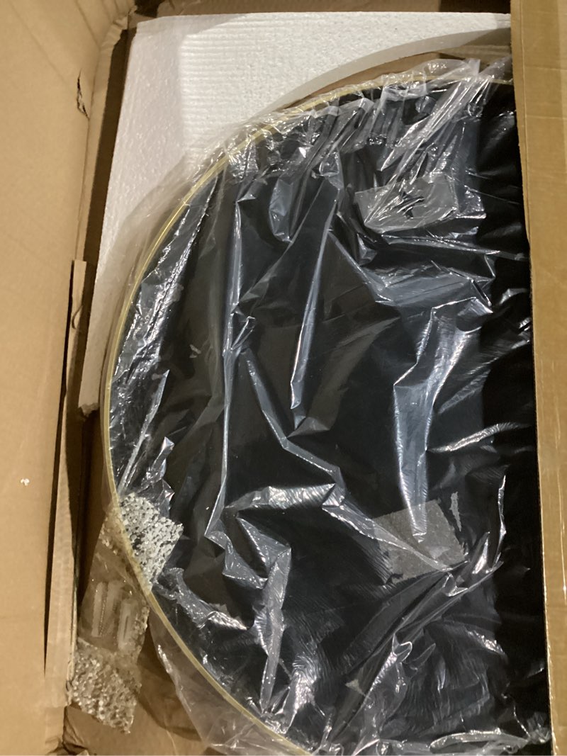 Condition photo showing Good Condition for bathroom mirrors for wall,gold frame mirror,30'' round circle mirror for entryway bedroom vanity(30'',gold) round gold 30"l x 30"w