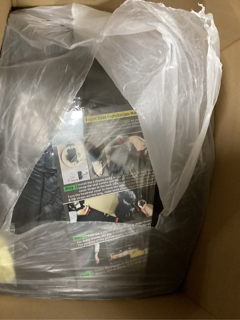 Condition photo showing New/Like New for Aierxuan Dodge Ram Car Seat Covers Custom Fit 2009-2026 1500, 2010-2026 2500/3500 Laramie Big Horn Longhorn Crew Quad Regular Cab Waterproof Leather Truck Pickup Cushions(Full Set/Black)