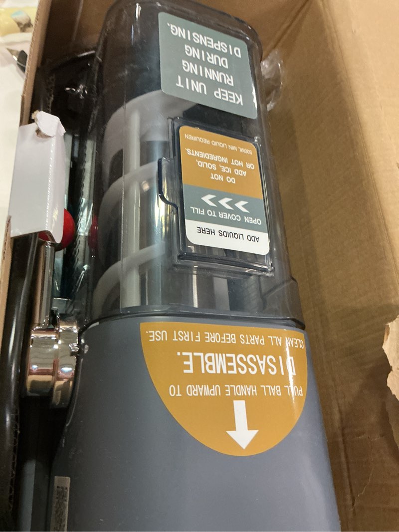 Condition photo showing As Is for Slushie Machine – No Ice Needed, 88oz Frozen Drink & Soft Serve Ice Cream Machine. Slushy Machine For Home with LED Display, One-Touch Reservation & 6 Pre-set Programs for Frozen Margaritas, Frappés Deluxe Edition: Charcoal Gray