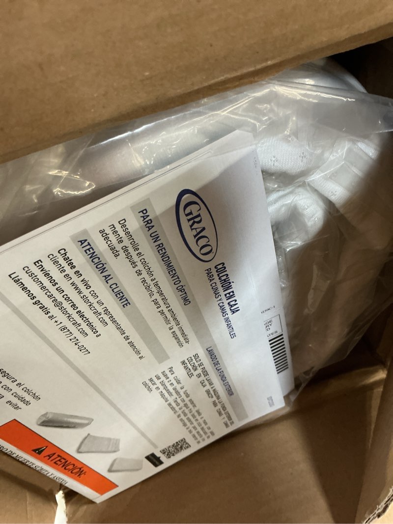Condition photo showing New/Like New for Graco Premium Crib & Toddler Mattress – GREENGUARD Gold Certified, Machine-Washable OEKO-TEX STANDARD 100 Certified Cover with Waterproof Surface, Fits Any Standard Full Size Baby Crib & Toddler Bed